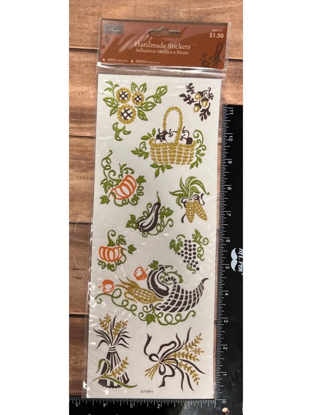 Handmade Stickers Autumn HARVEST Themed Craft CLT00108L05 EMBELLISHMENT